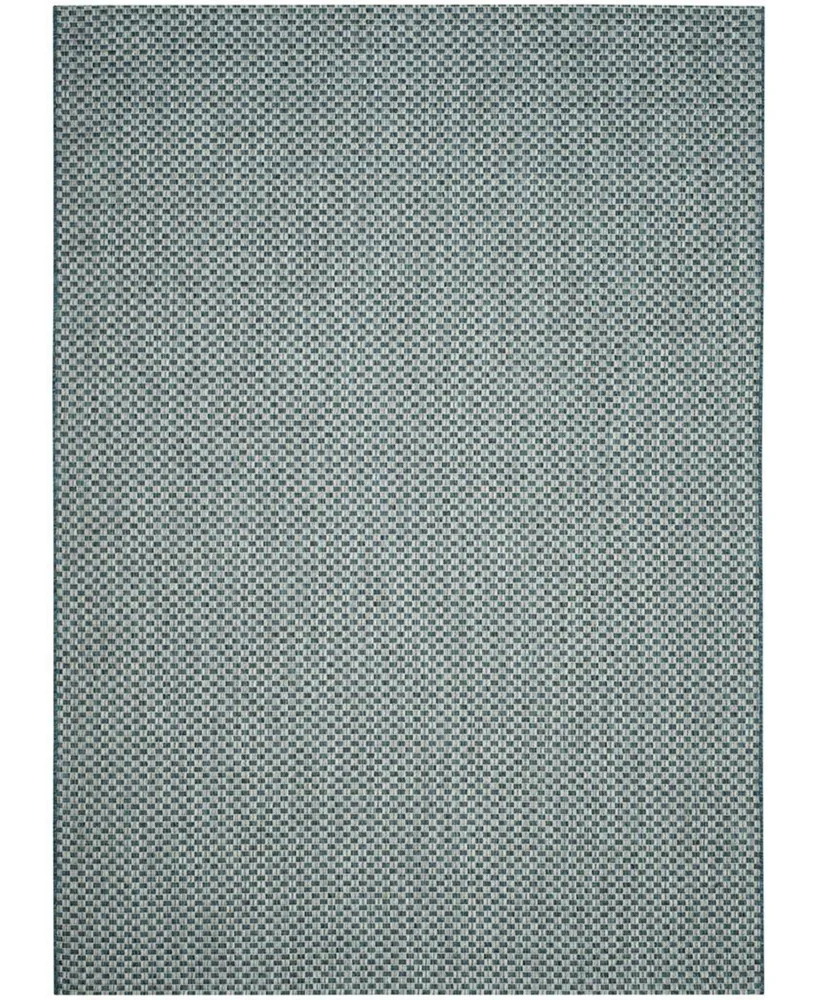 Safavieh Courtyard CY8653 Turquoise and Light Gray 6'7" x 9'6" Sisal Weave Outdoor Area Rug