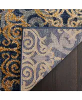 Safavieh Evoke EVK230 Blue and Orange 5'1" x 7'6" Area Rug