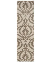 Safavieh Florida Shag SG469 Cream and Beige 2'3" x 8' Runner Area Rug