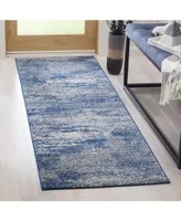 Safavieh Evoke EVK272 Navy and Ivory 2'2" x 7' Runner Area Rug