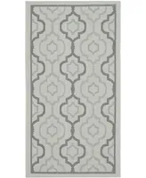 Safavieh Courtyard CY7938 Light Gray and Anthracite 2'7" x 5' Sisal Weave Outdoor Area Rug