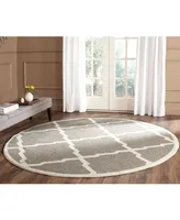 Safavieh Amherst AMT421 Dark Gray and Beige 7' x 7' Round Area Rug