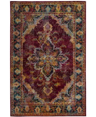 Safavieh Crystal CRS508 Ruby and Navy 5' x 8' Area Rug