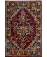 Safavieh Crystal CRS508 Ruby and Navy 5' x 8' Area Rug