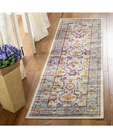 Safavieh Crystal CRS518 Cream and Teal 2'2" x 7' Runner Area Rug