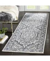 Safavieh Adirondack 108 Navy and Ivory 2'6" x 8' Runner Area Rug