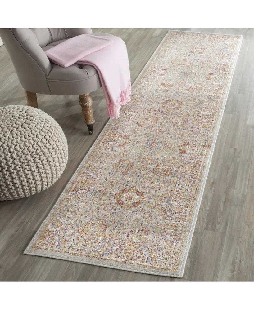 Safavieh Sevilla SEV810 Silver and Ivory 2'1" x 8' Area Rug