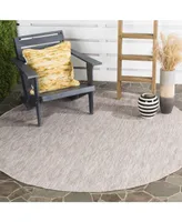 Safavieh Courtyard CY8522 Beige 6'7" x 6'7" Sisal Weave Round Outdoor Area Rug