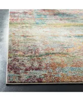 Safavieh Monaco MNC262 Teal and Orange 5'1" x 7'7" Area Rug