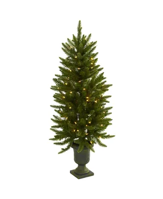 Nearly Natural 4' Christmas Tree with Urn and Clear Lights
