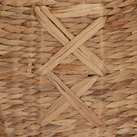 Household Essentials X-Weave Round Wicker Floor Basket