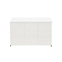 Household Essentials Large Wicker storage Chest, White