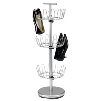 Household Essentials 3-Tier Revolving Shoe Rack Shoe Tree