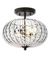 Jonathan Y Catalina Metal /Acrylic Led Semi-Flush Mount