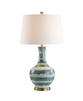Jonathan Y Tucker Striped Ceramic/Metal Led Table Lamp