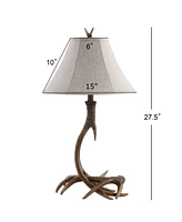 Jonathan Y Antler Rustic Resin Led Table Lamp