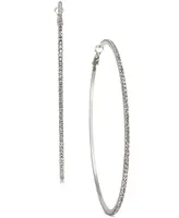 I.n.c. International Concepts Extra-Large Pave Hoop Earrings, 3.54", Created for Macy's