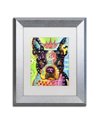 Dean Russo 'Boston Terrier Crowned' Matted Framed Art - 14" x 11" x 0.5"