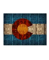 Design Turnpike 'Colorado State Flag License Plates' Canvas Art