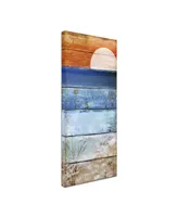 Color Bakery 'Beach Moonrise Ii' Canvas Art - 10" x 24" x 2"