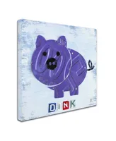 Design Turnpike 'Oink the Pig' Canvas Art - 14" x 14" x 2"