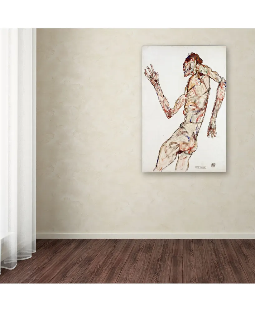 Egon Schiele 'The Dancer' Canvas Art - 24" x 16" x 2"