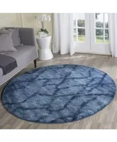 Safavieh Retro RET2144 Blue and Dark Blue 6' x 6' Round Area Rug