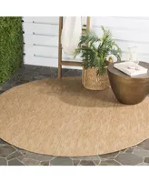 Safavieh Courtyard CY8522 Natural 6'7" x 6'7" Round Outdoor Area Rug