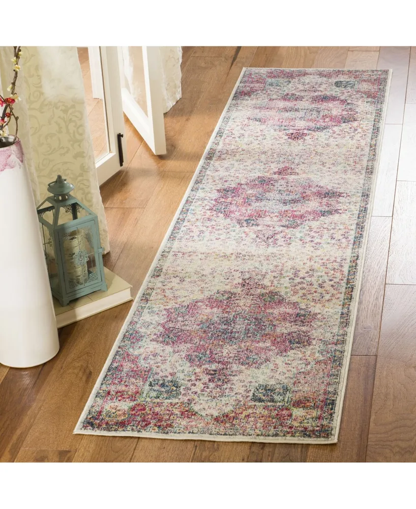 Safavieh Merlot MER121 Cream and Multi 2' x 8' Runner Area Rug