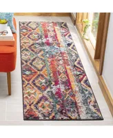 Safavieh Monaco MNC264 Purple and Orange 2'2" x 8' Runner Area Rug