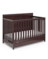 Graco Hadley 5-in-1 Convertible Crib with Drawer (White) –Crib Combo
