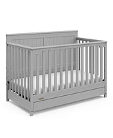 Graco Hadley 5-in-1 Convertible Crib with Drawer (Pebble Gray)