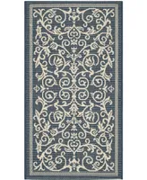 Safavieh Courtyard CY2098 Navy and Beige 2' x 3'7" Sisal Weave Outdoor Area Rug