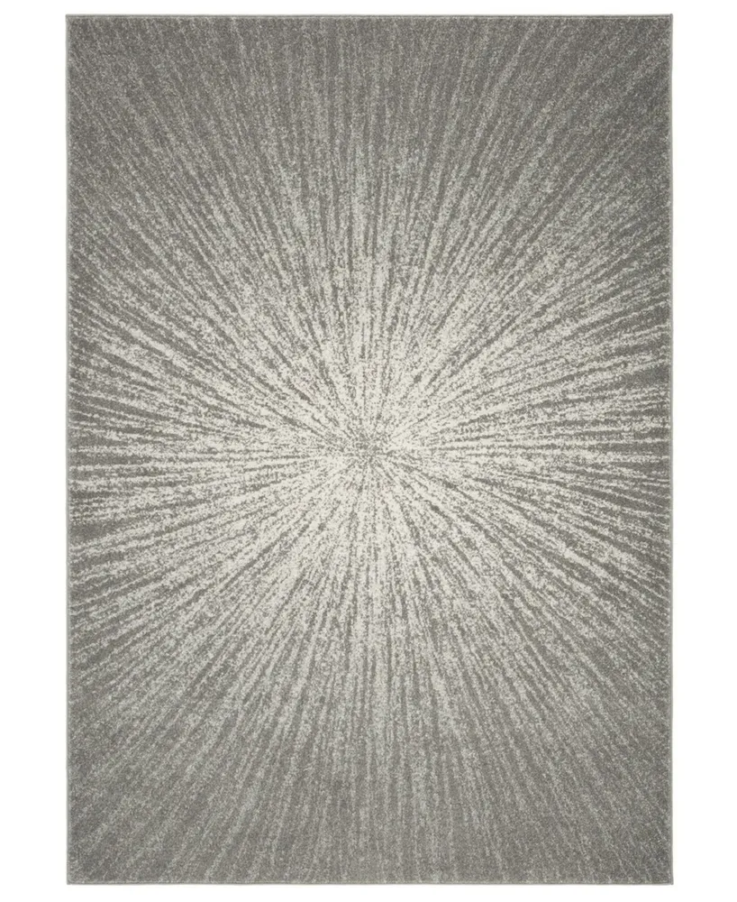 Safavieh Evoke EVK228 Dark Gray and Ivory 5'1" x 7'6" Area Rug