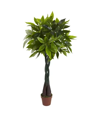 Nearly Natural 4' Money Plant - Real Touch
