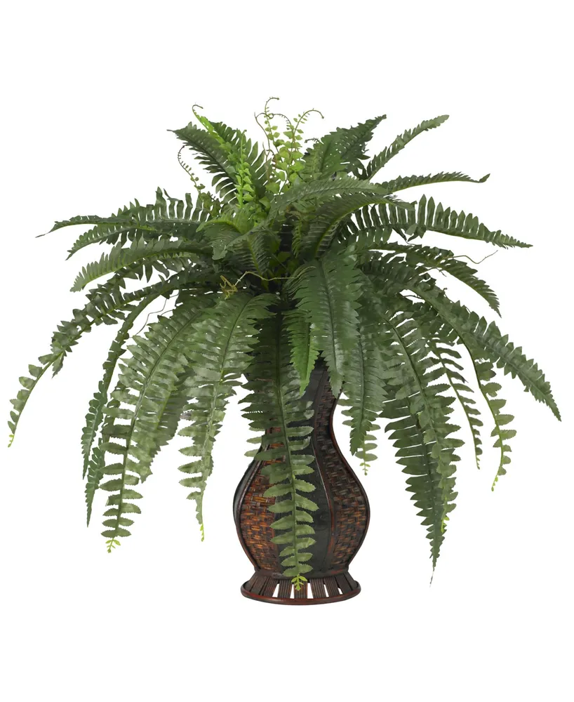 Nearly Natural Boston Fern w/ Urn Silk Plant