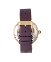 Empress Adelaide Automatic Purple Leather Watch 38mm