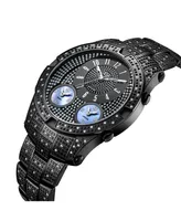 Jbw Men's Jet Setter Iii Diamond (1 ct.t.w.) Black Ion-Plated Stainless Steel Watch