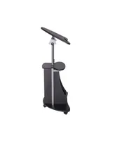 Techni Mobili Sit-to-Stand Rolling Adjustable Laptop Cart