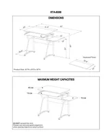 Techni Mobili Compact Computer Desk