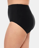 Swim Solutions Plus Mid-Rise Tummy-Control Bottoms