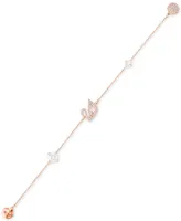 Swarovski Remix Rose Gold-Tone Crystal Swan Magnetic Bracelet