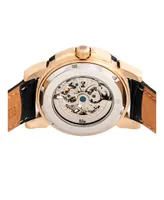 Reign Philippe Automatic Rose Gold Case, Black Dial