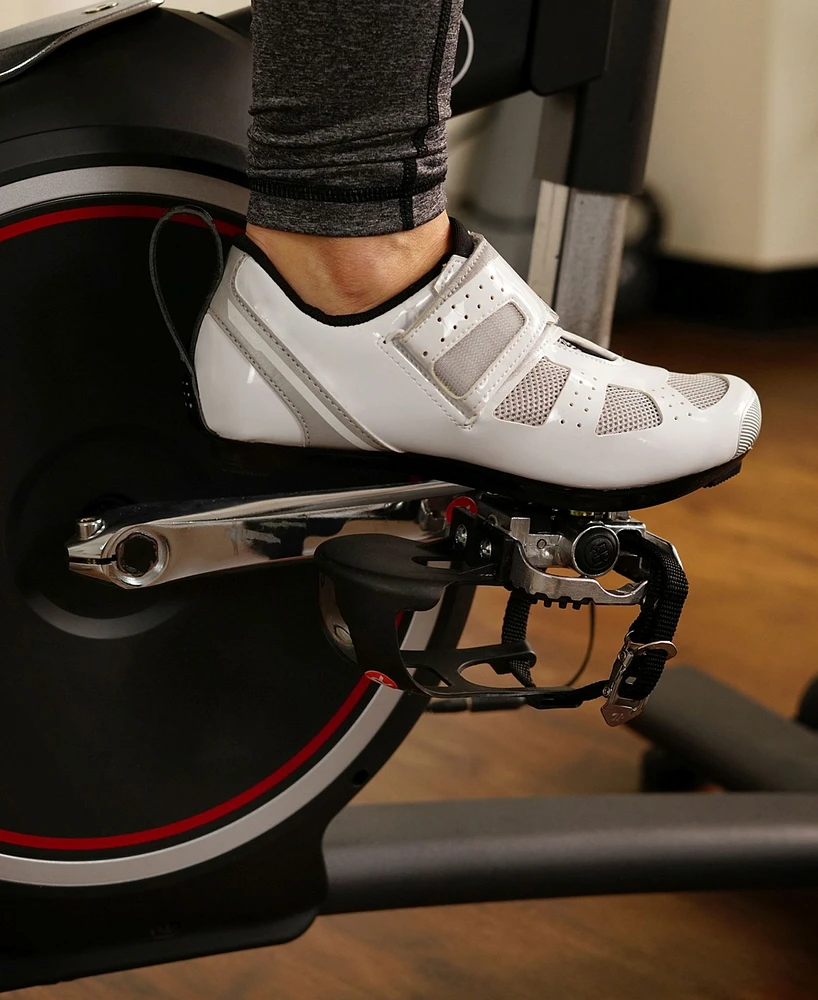 Sunny Health & Fitness Magnetic Rear Belt Drive Indoor Cycling Exercise Bike with Rpm Cadence Sensor - Sf-B1709, Black