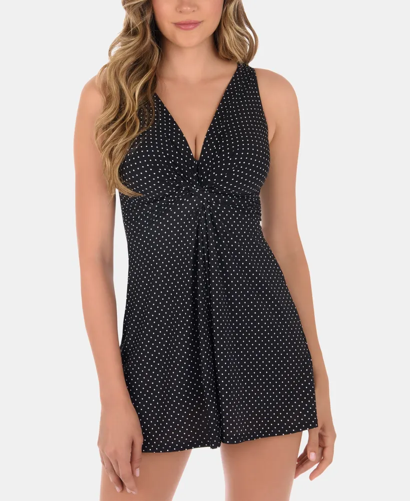 Miraclesuit Pin-Point Marais Allover Slimming Swimdress