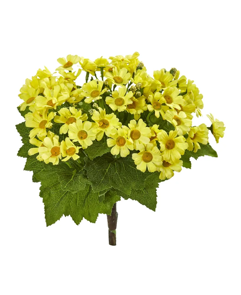 Nearly Natural Daisy Bush Artificial Flower (Set of 6)