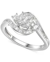 Cubic Zirconia Multi-Stone Ring Sterling Silver