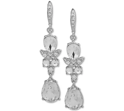 Givenchy Crystal Double Drop Earrings