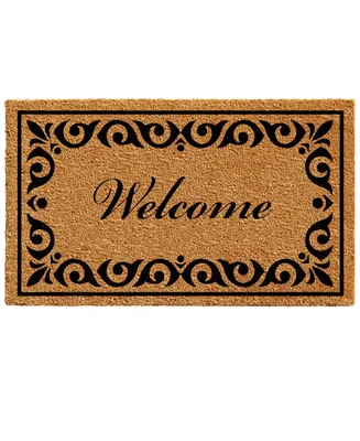 Home & More Breaux Welcome Natural Coir/Vinyl Doormat