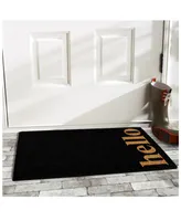 Home & More Vertical Hello Coir/Vinyl Doormat